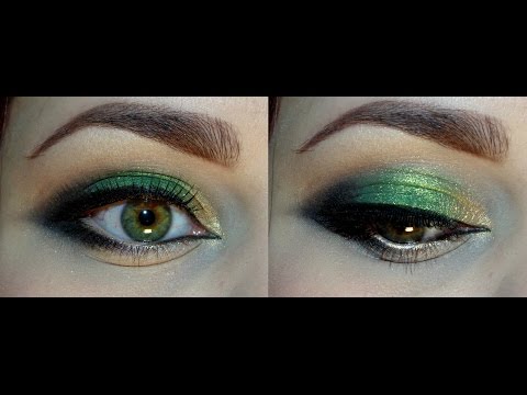 Яркий зелёный макияж с тенями от Тамми Тануки / Наездница Лесного Дракона