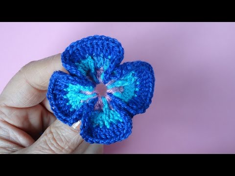 Crochet flower pattern Как вязать цветок Вязание крючком Урок 75