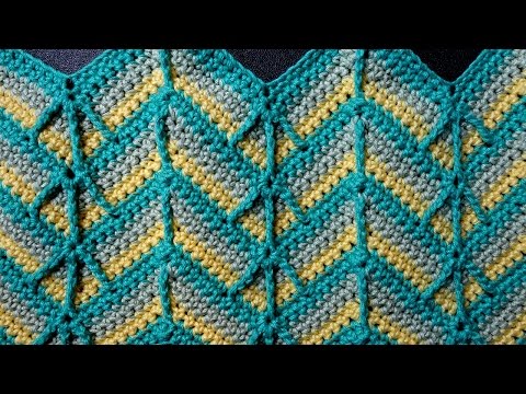 Crochet Zigzag Узор зигзаг Вязание крючком 24