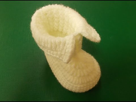 Манжет пинетки - Crochet  booties - вязание крючком