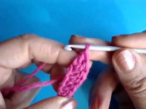 Вязание крючком - Остроконечный листик Урок 291 Croch