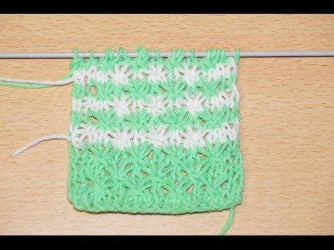 Вязание спицами. Схема ажурного узора Звездочки   ///  Knitting. Scheme openwork pattern Sprockets